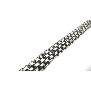 Silver Oxidized Chain Bracelet Wristlet Wristband Cuff Fashion Novelty 7 inches